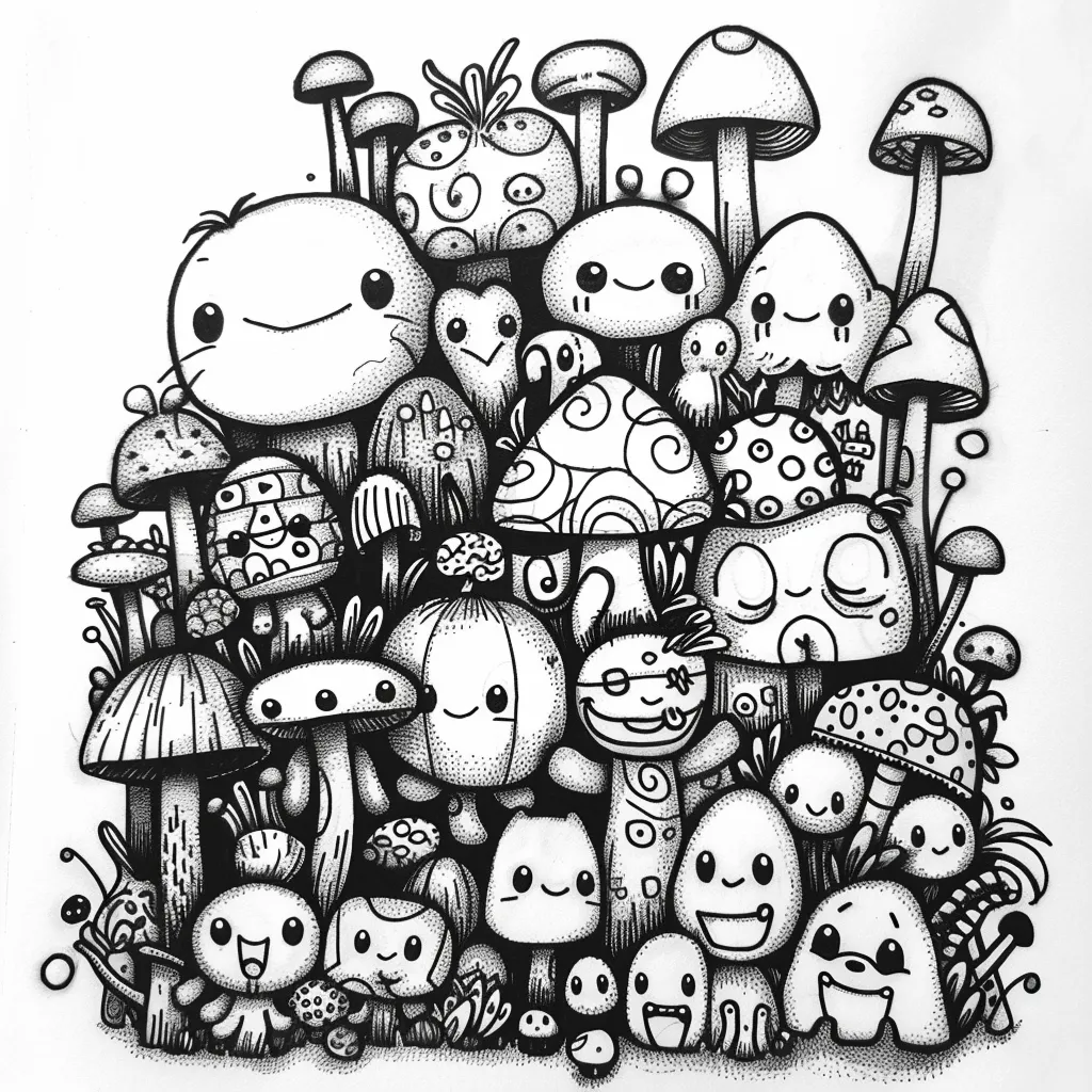 99+ tranh tô màu Doodle siêu cute dành cho các bé