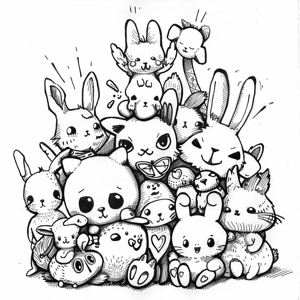 99+ tranh tô màu Doodle siêu cute dành cho các bé