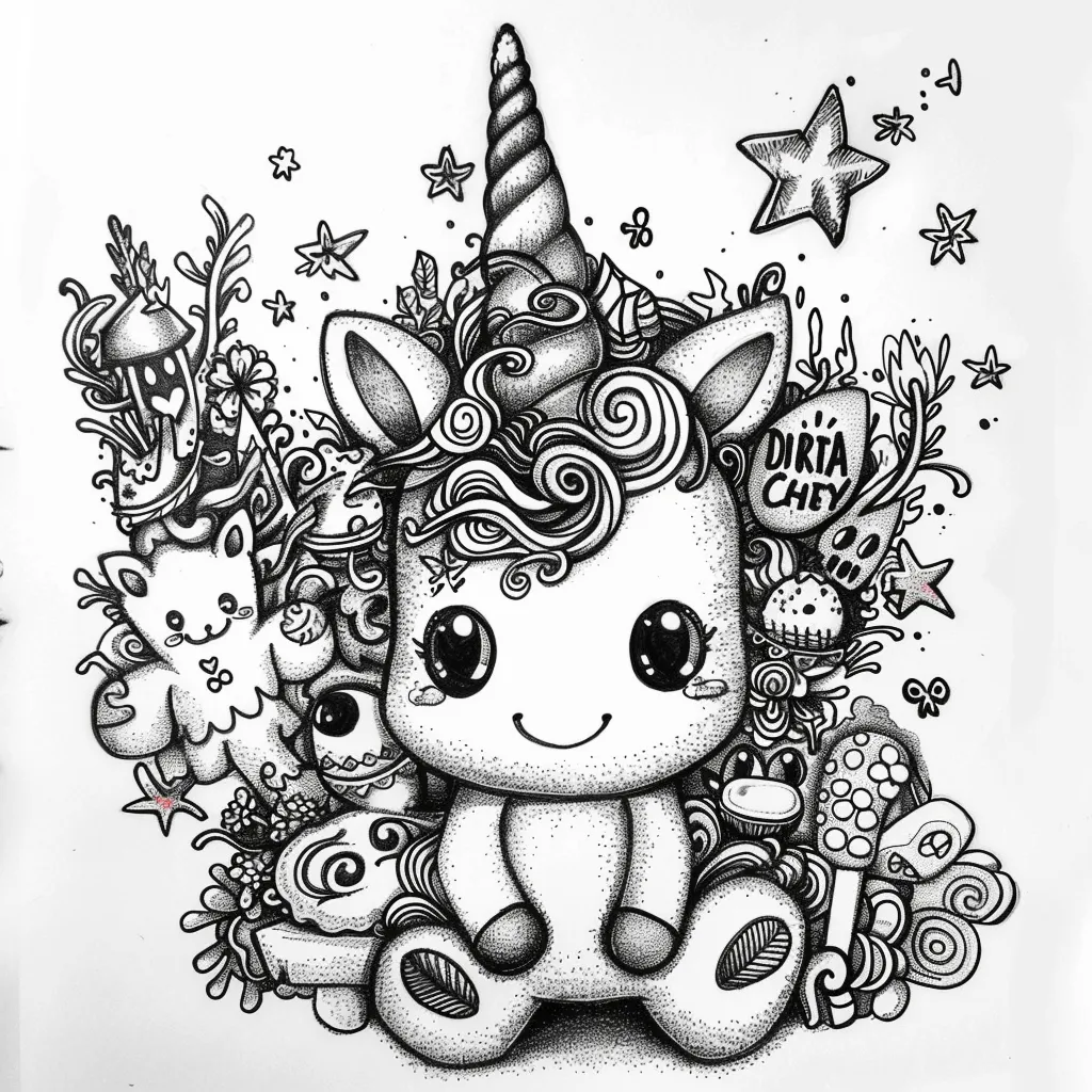 99+ tranh tô màu Doodle siêu cute dành cho các bé