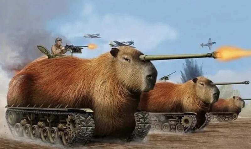 Bộ ảnh meme Capybara biểu cảm ngờ nghệch tạo sự hài hước