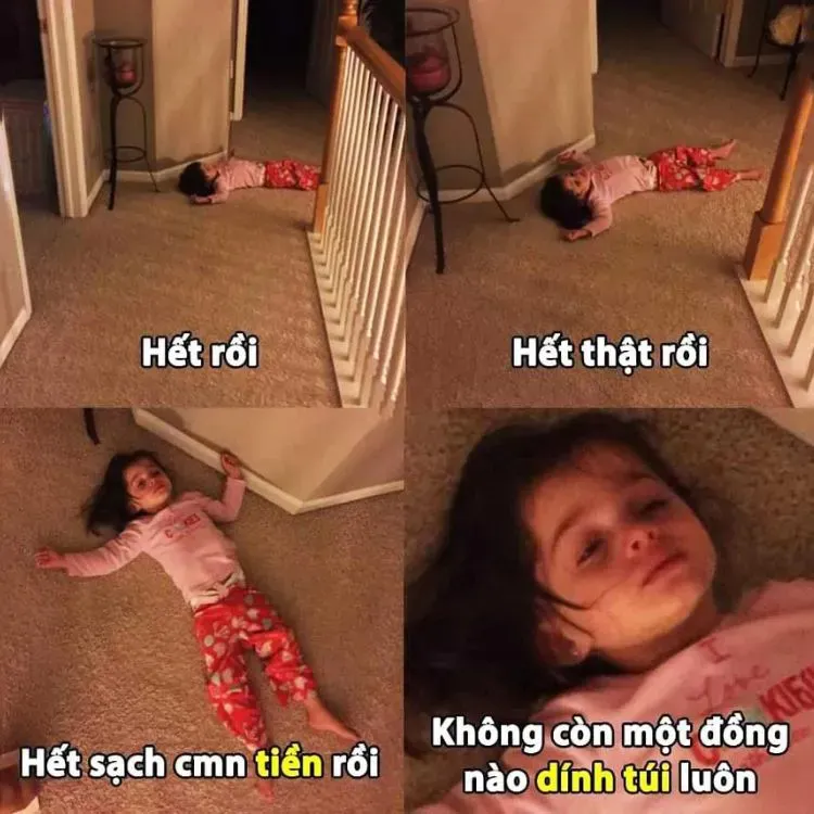 Bộ ảnh meme hết tiền nỗi ám ảnh của học sinh sinh viên xa nhà