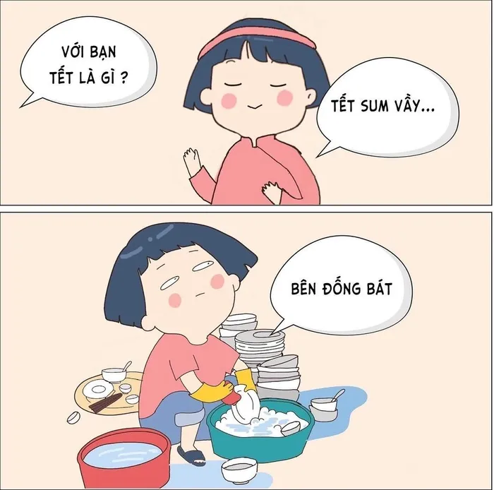 Bộ ảnh meme Tết độc đáo với các tình huống dở khóc dở cười