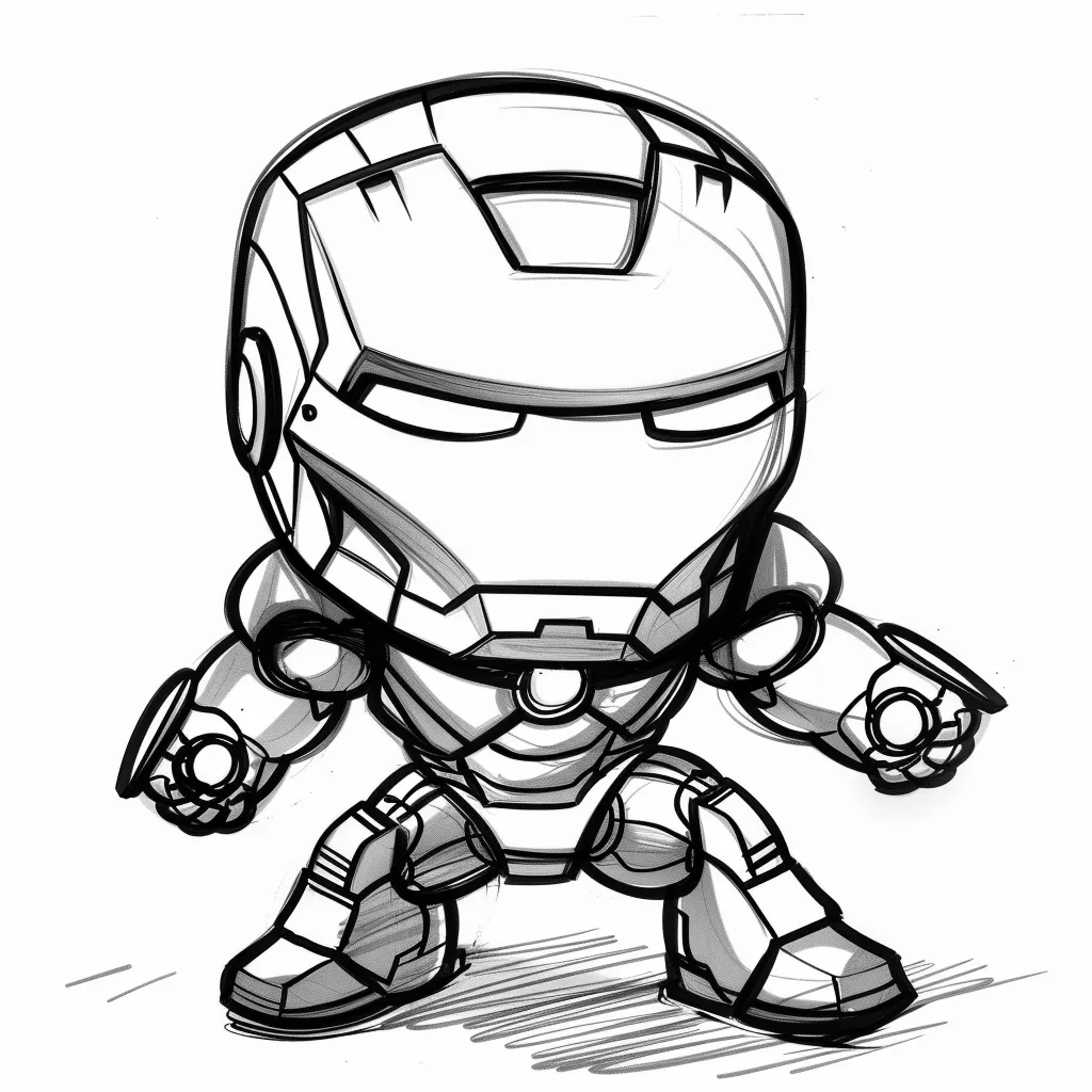 Bộ sưu tập tranh tô màu Iron man chibi siêu đáng yêu cho bé