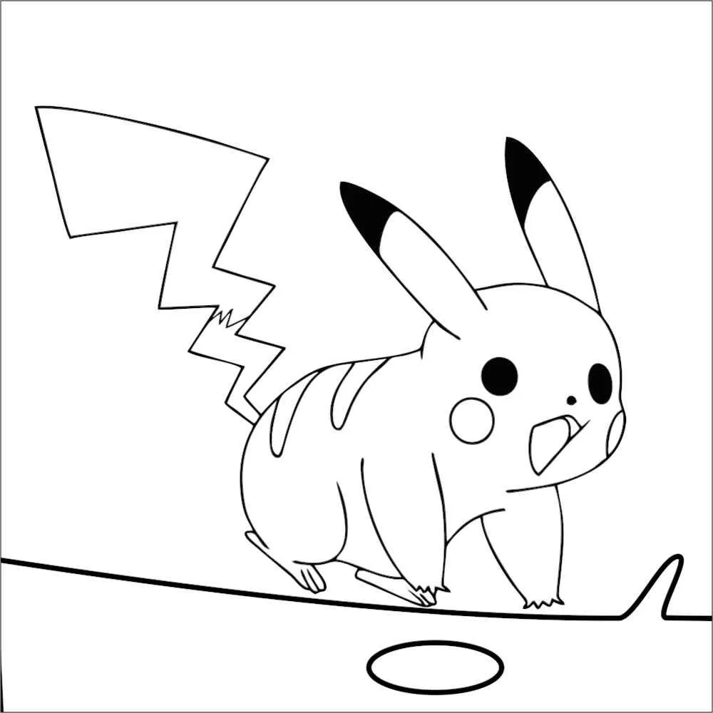 Bộ sưu tập tranh tô màu Pikachu siêu cute và dễ thương dành cho bé 