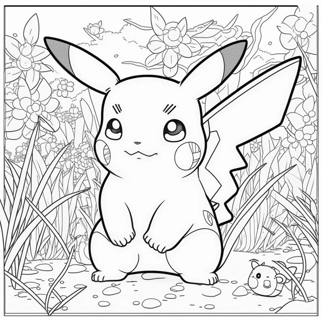 Bộ sưu tập tranh tô màu Pikachu siêu cute và dễ thương dành cho bé 