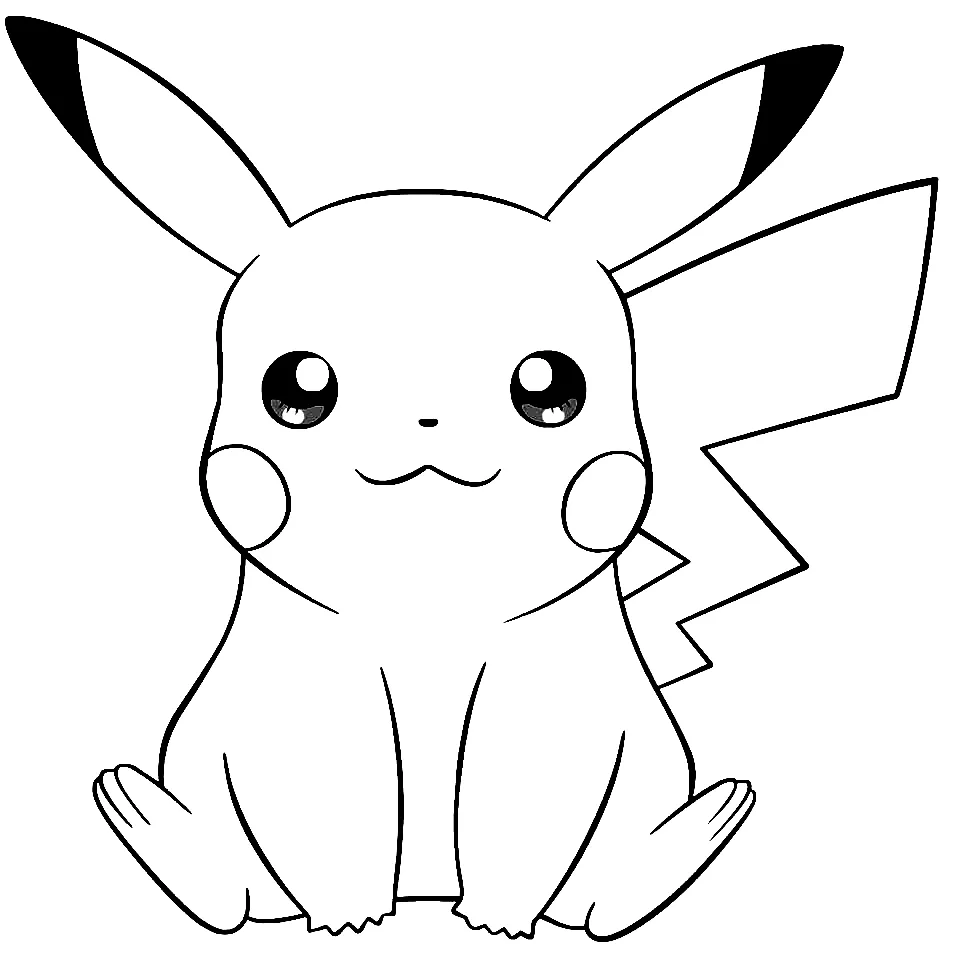 Bộ sưu tập tranh tô màu Pikachu siêu cute và dễ thương dành cho bé 