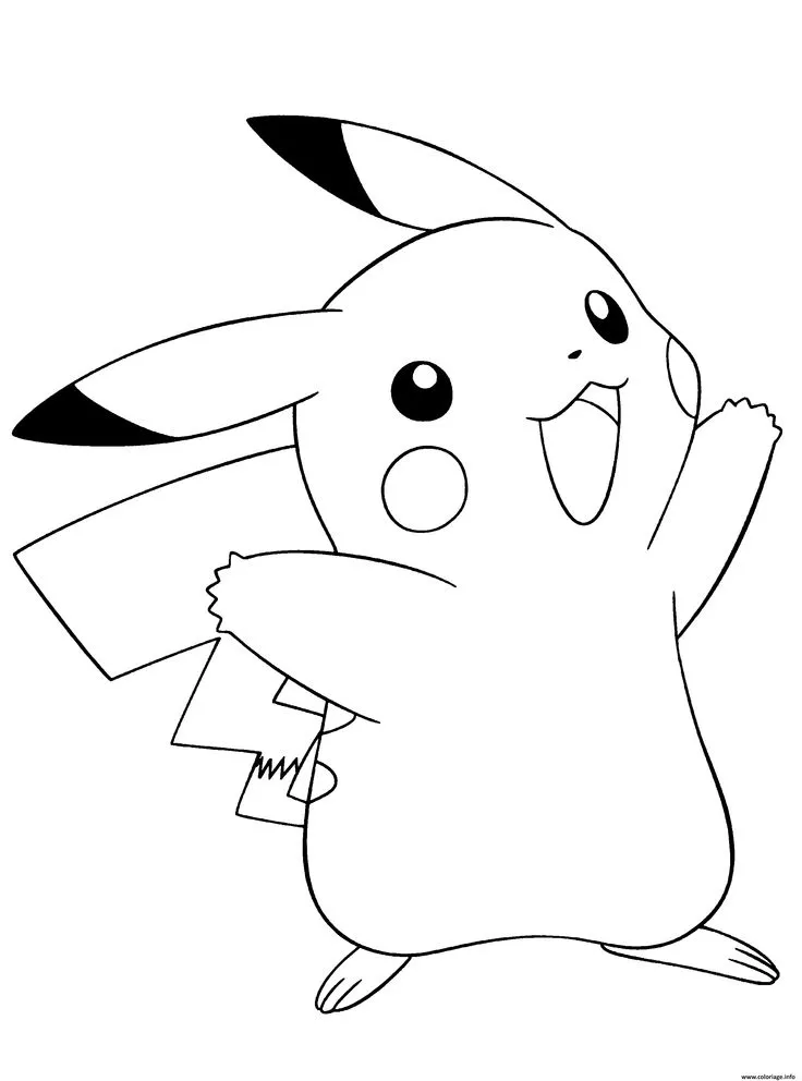 Bộ sưu tập tranh tô màu Pikachu siêu cute và dễ thương dành cho bé 