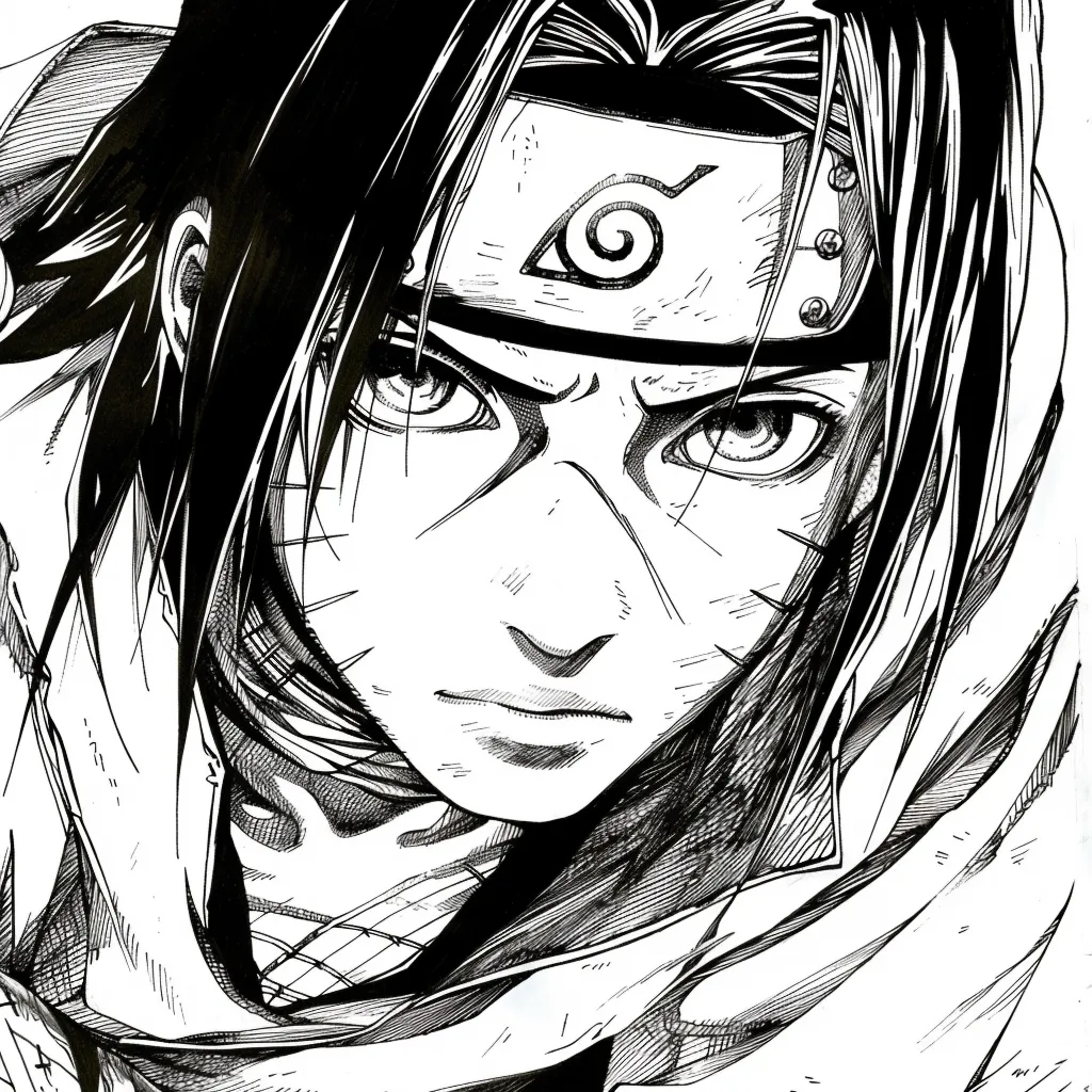 Bộ tranh tô màu Itachi siêu ngầu dành cho bé