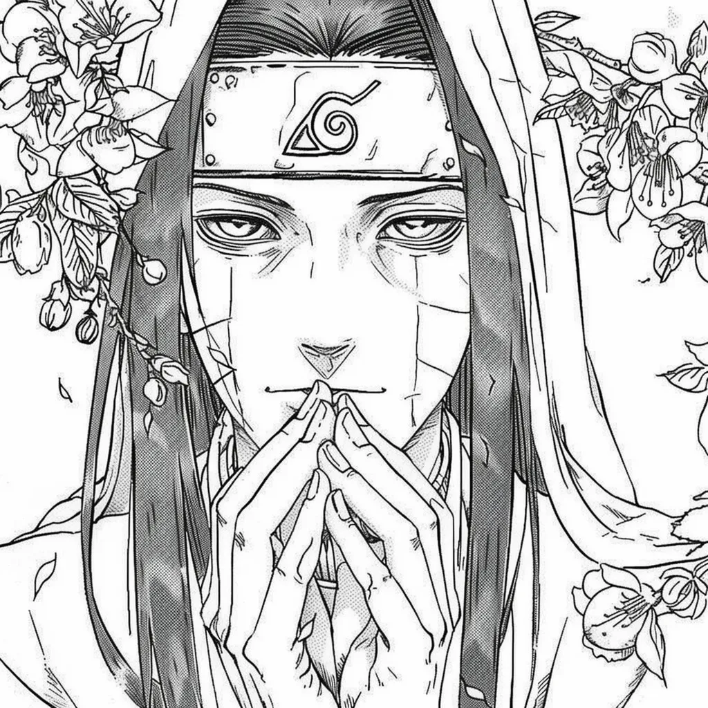 Bộ tranh tô màu Itachi siêu ngầu dành cho bé