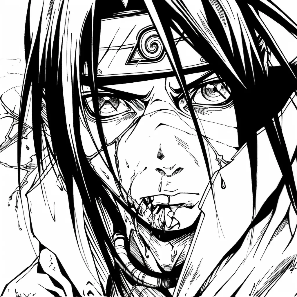 Bộ tranh tô màu Itachi siêu ngầu dành cho bé