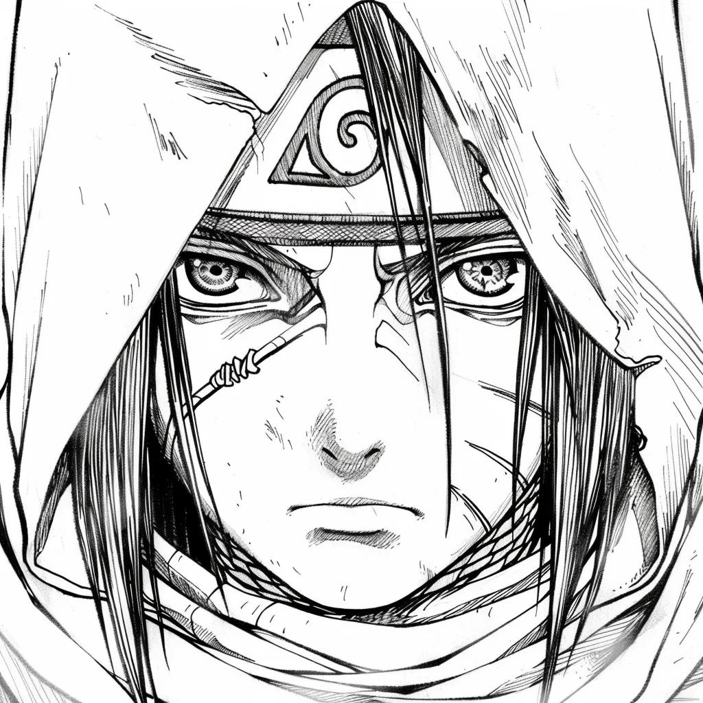 Bộ tranh tô màu Itachi siêu ngầu dành cho bé