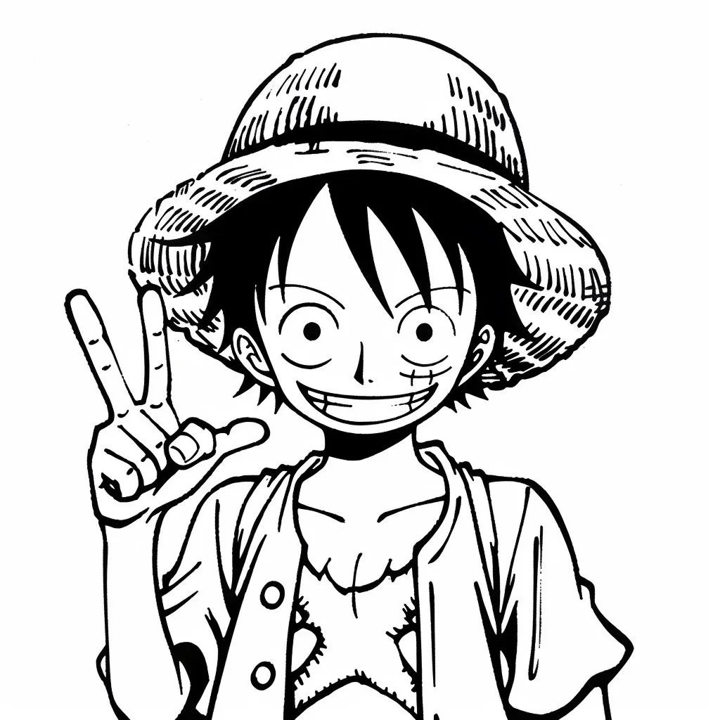 Bộ tranh tô màu luffy siêu đẹp và ngầu cho bé