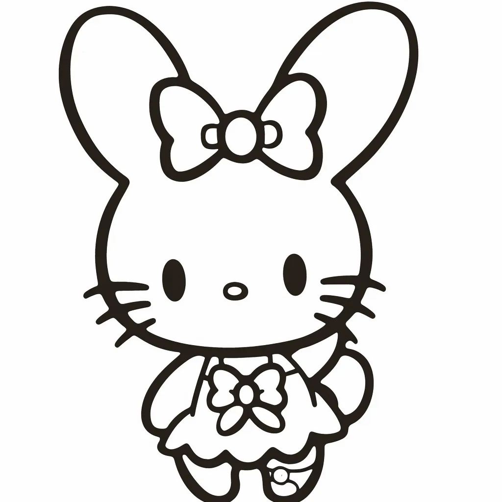 Bộ tranh tô màu Sanrio siêu đáng yêu và dễ thương cho bé