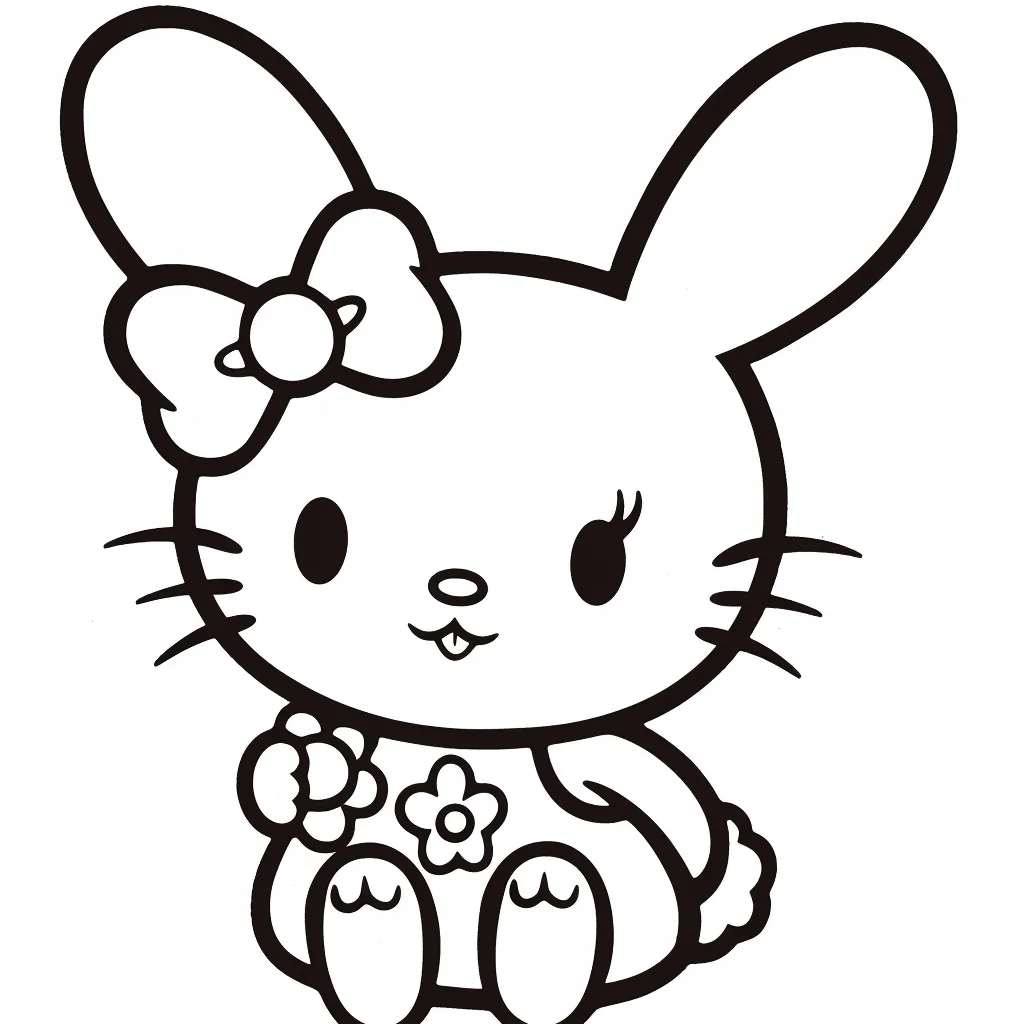 Bộ tranh tô màu Sanrio siêu đáng yêu và dễ thương cho bé