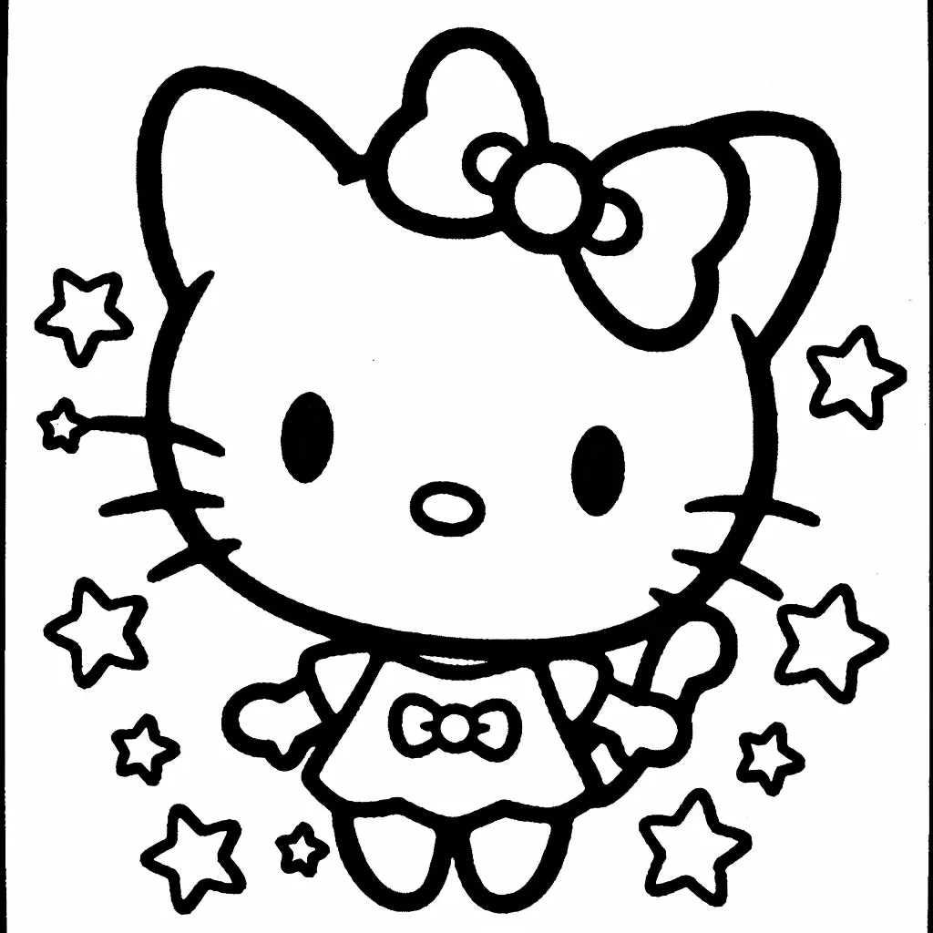 Bộ tranh tô màu Sanrio siêu đáng yêu và dễ thương cho bé