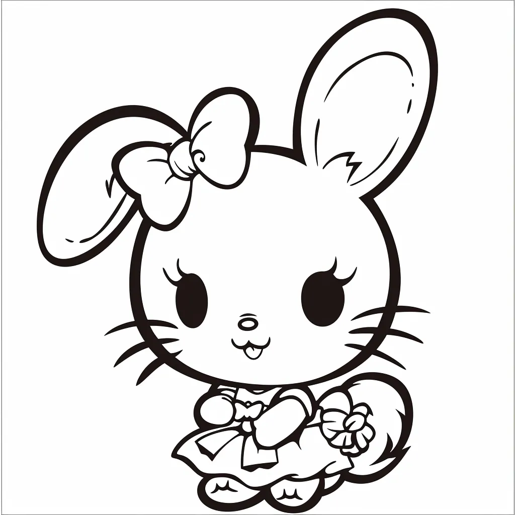 Bộ tranh tô màu Sanrio siêu đáng yêu và dễ thương cho bé