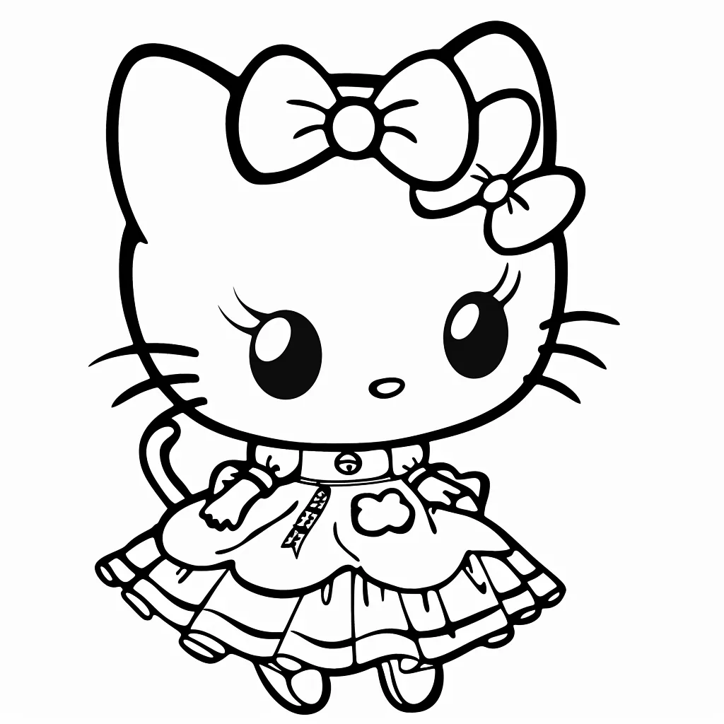 Bộ tranh tô màu Sanrio siêu đáng yêu và dễ thương cho bé