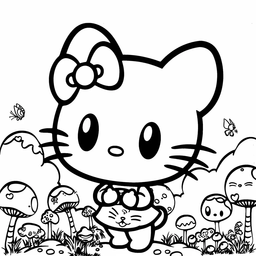 Bộ tranh tô màu Sanrio siêu đáng yêu và dễ thương cho bé