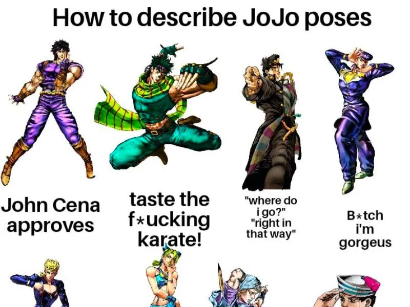 Top 100 ảnh Jojo meme với những pha xử lý bựa của các nhân vật