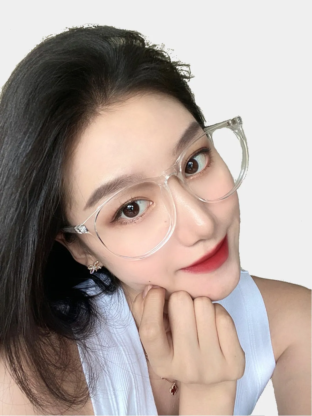 Top 99+ ảnh gái xinh tóc dài đeo kính siêu cute dễ thương