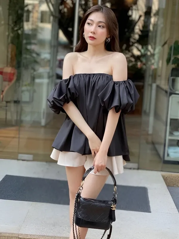 Top ảnh gái xinh mặc áo trễ vai sexy gợi cảm quyến rũ xinh nhất