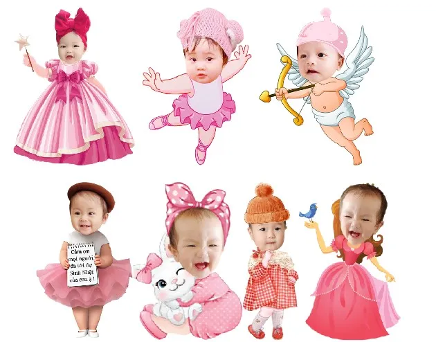 Top những ảnh chibi ghép mặt đẹp cute dễ thương nhất