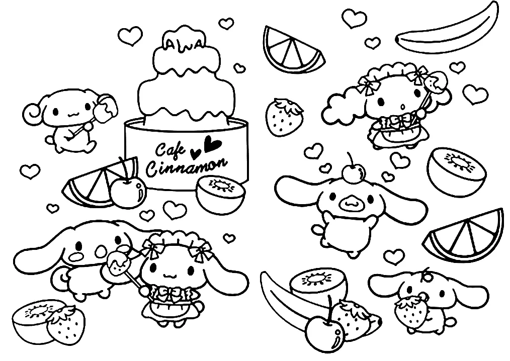 Tranh tô màu cinnamoroll