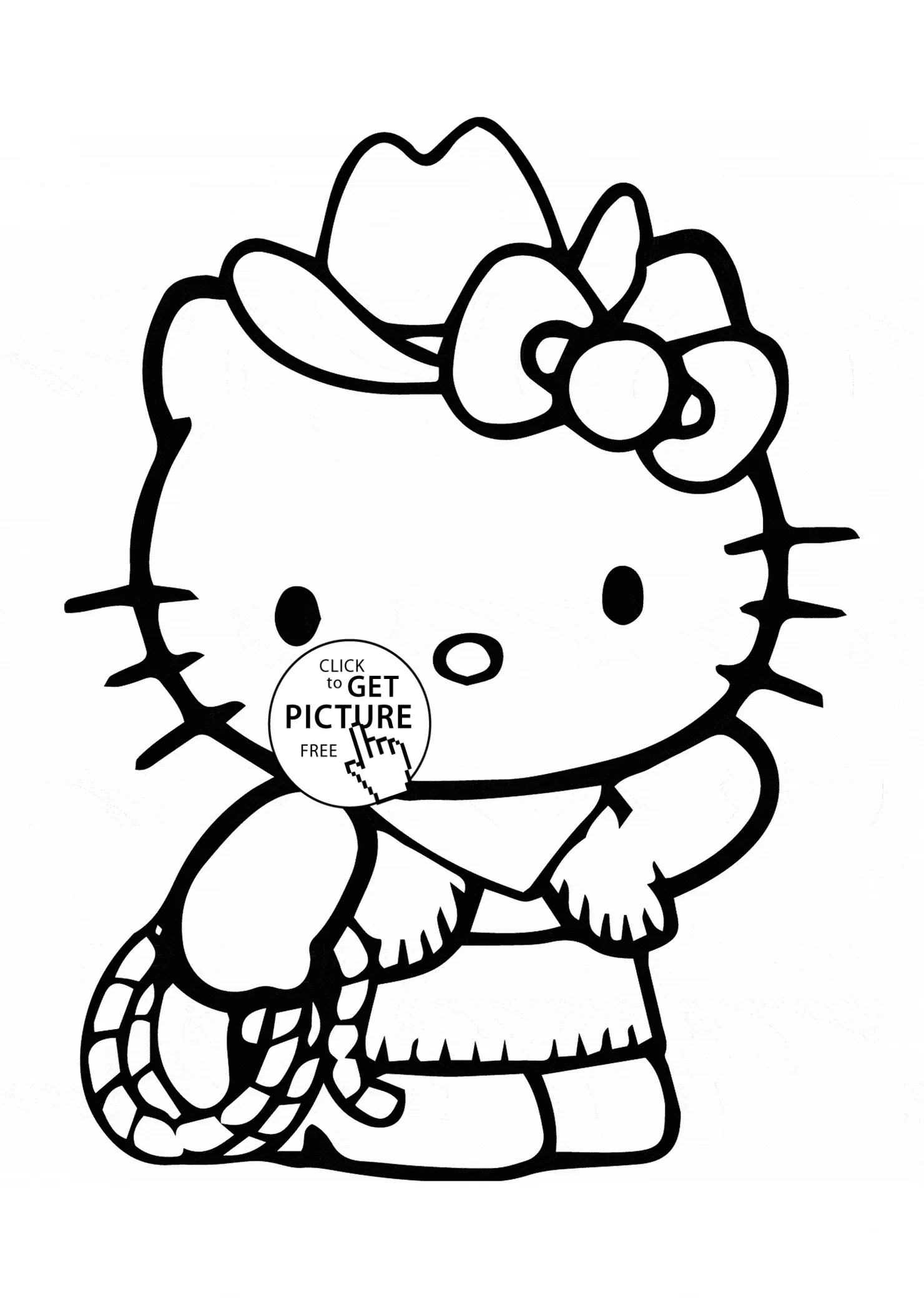 Tranh tô màu hello kitty