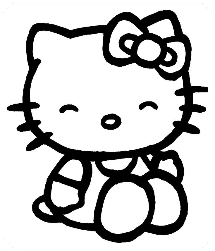 Tranh tô màu hello kitty