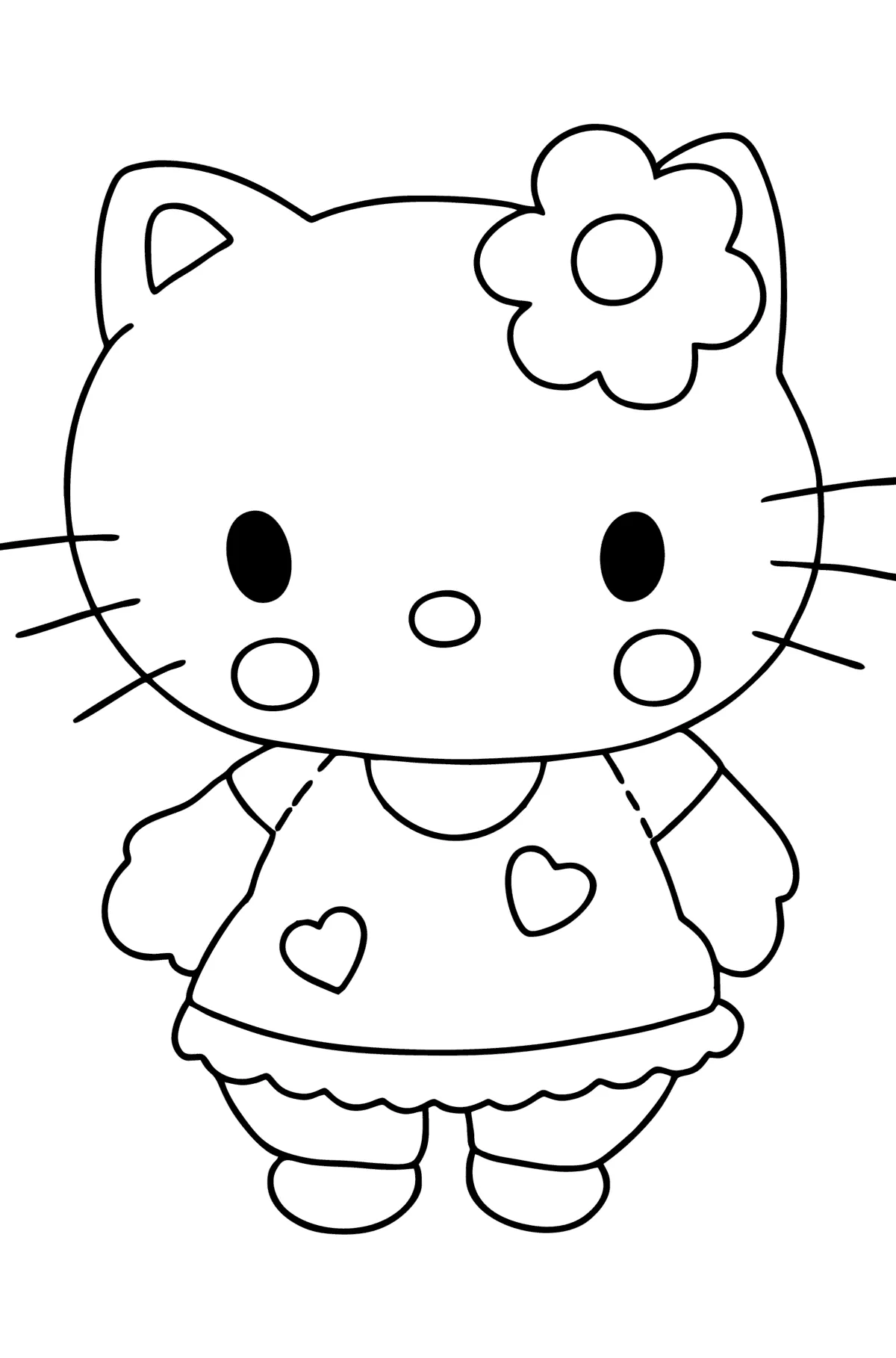 Tranh tô màu hello kitty