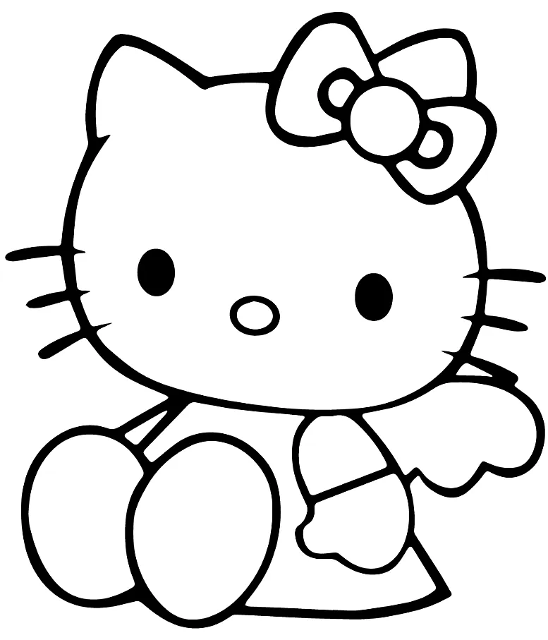 Tranh tô màu hello kitty