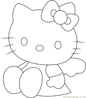 Tranh tô màu hello kitty