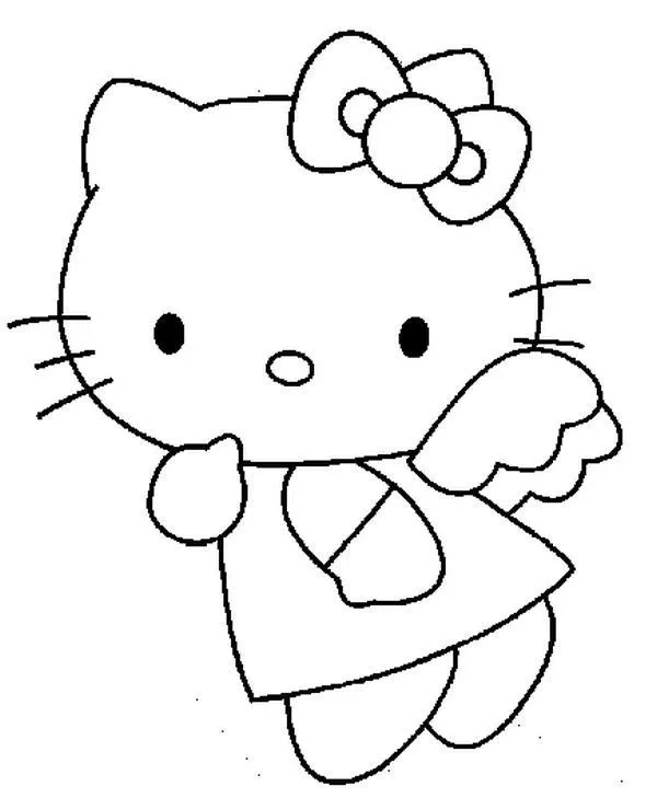 Tranh tô màu hello kitty