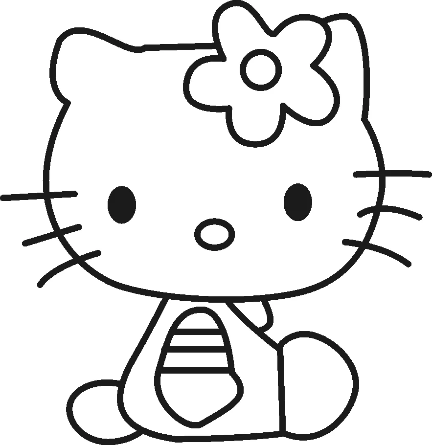 Tranh tô màu hello kitty