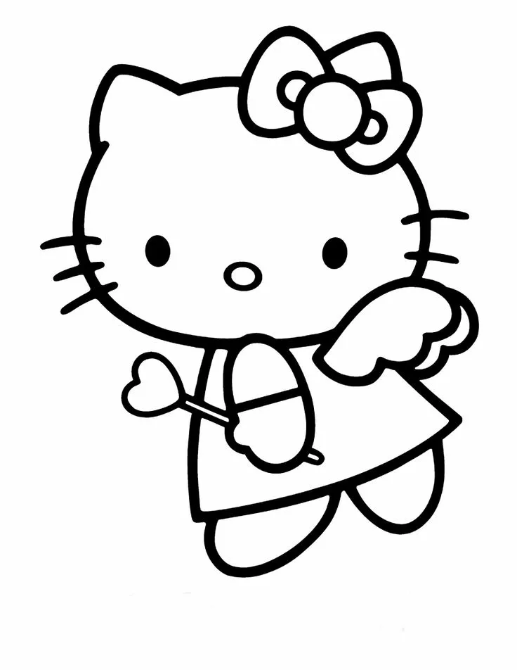 Tranh tô màu hello kitty