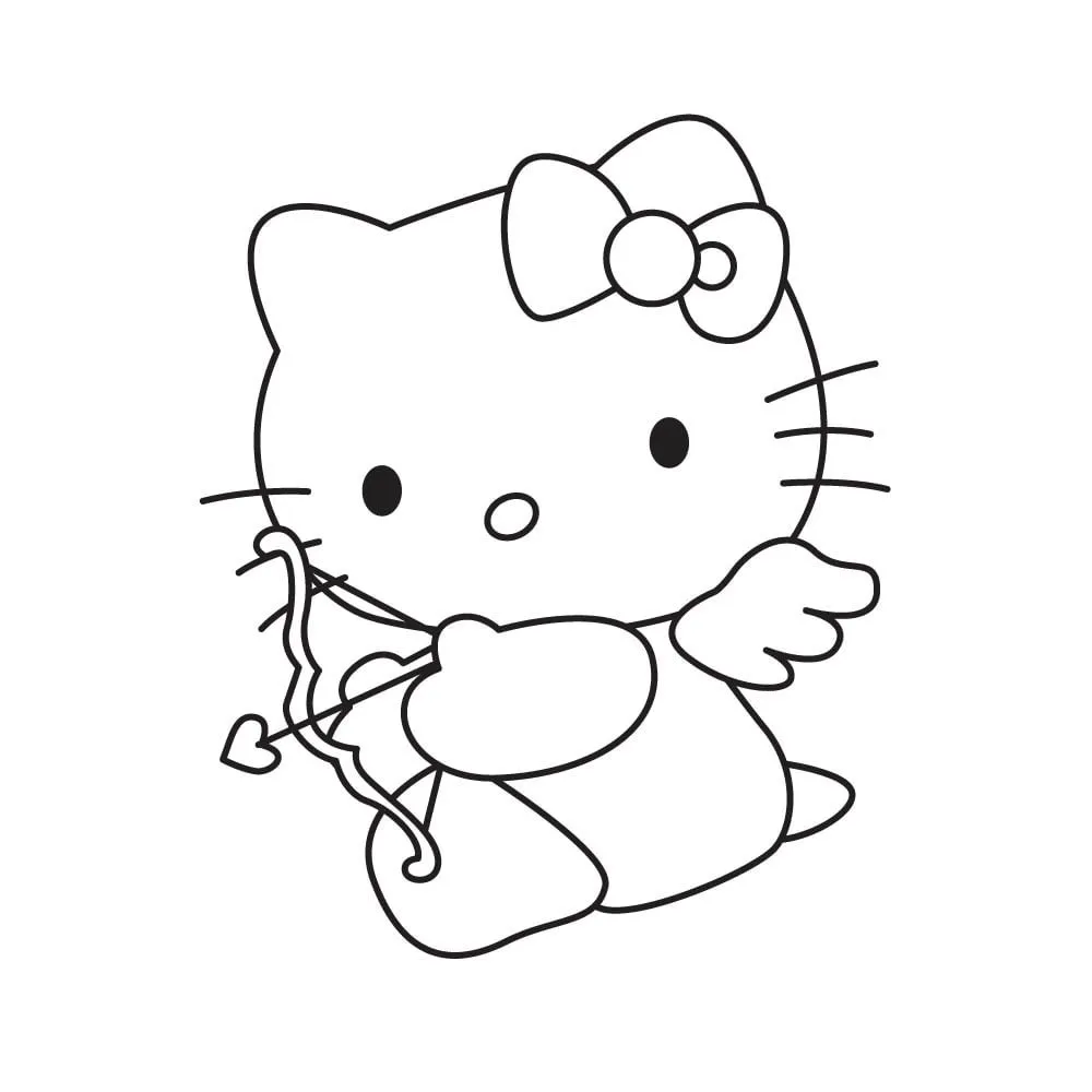 Tranh tô màu hello kitty