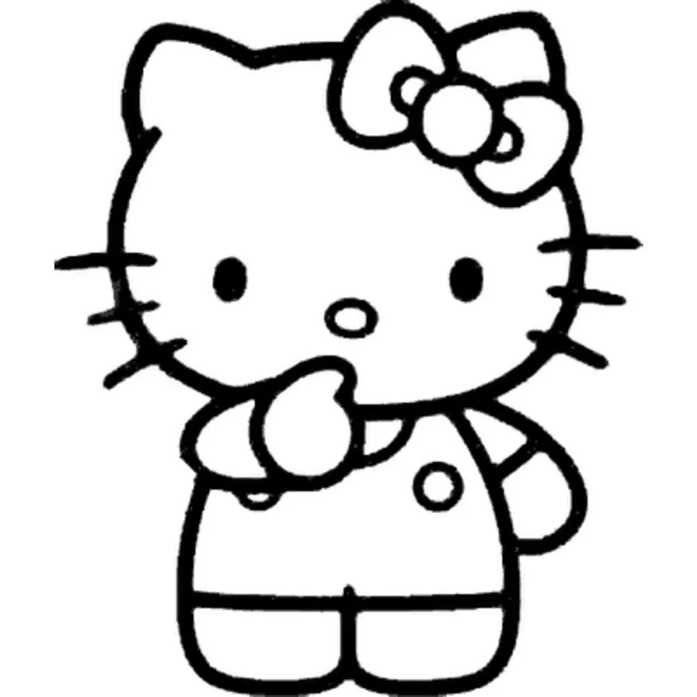 Tranh tô màu hello kitty