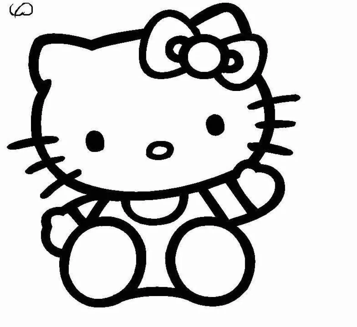 Tranh tô màu hello kitty