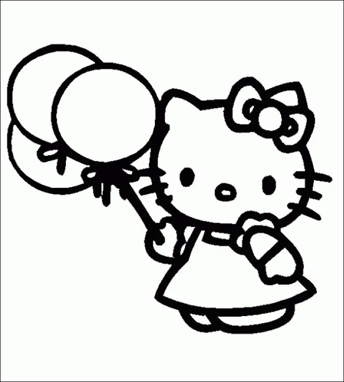 Tranh tô màu hello kitty