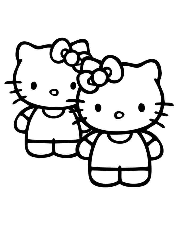 Tranh tô màu hello kitty