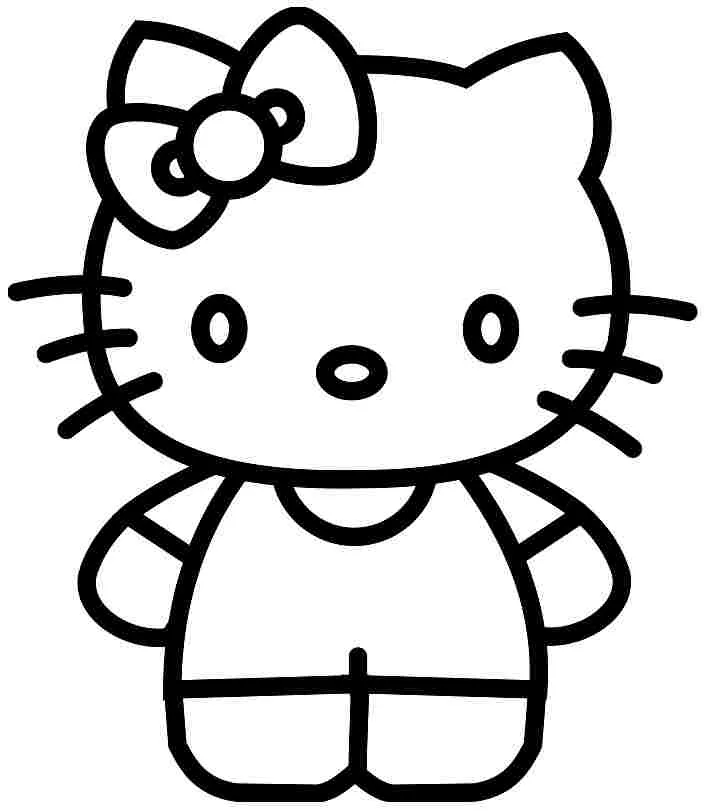 Tranh tô màu hello kitty