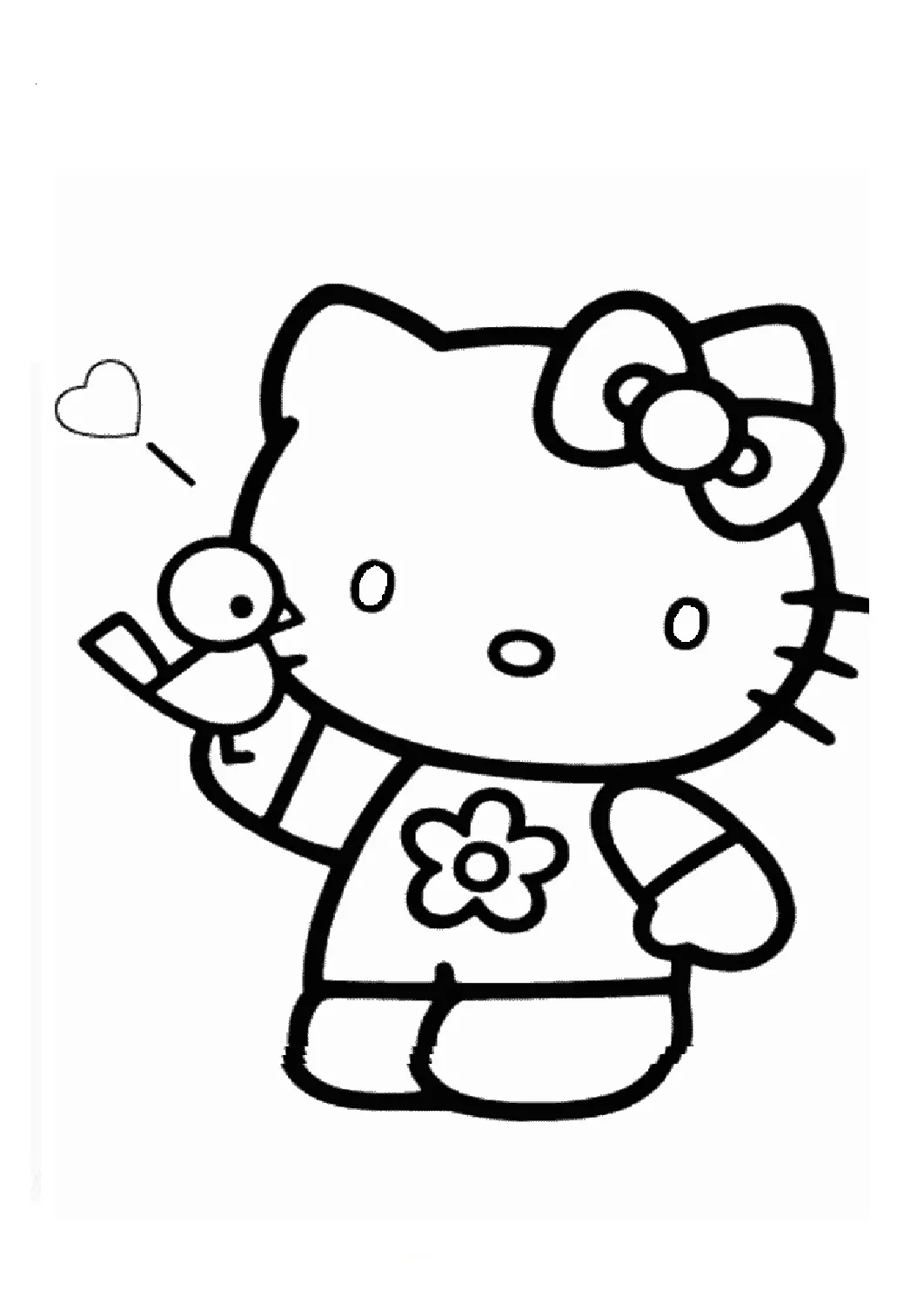 Tranh tô màu hello kitty