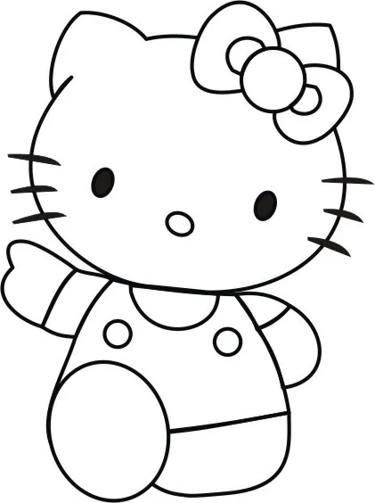 Tranh tô màu hello kitty