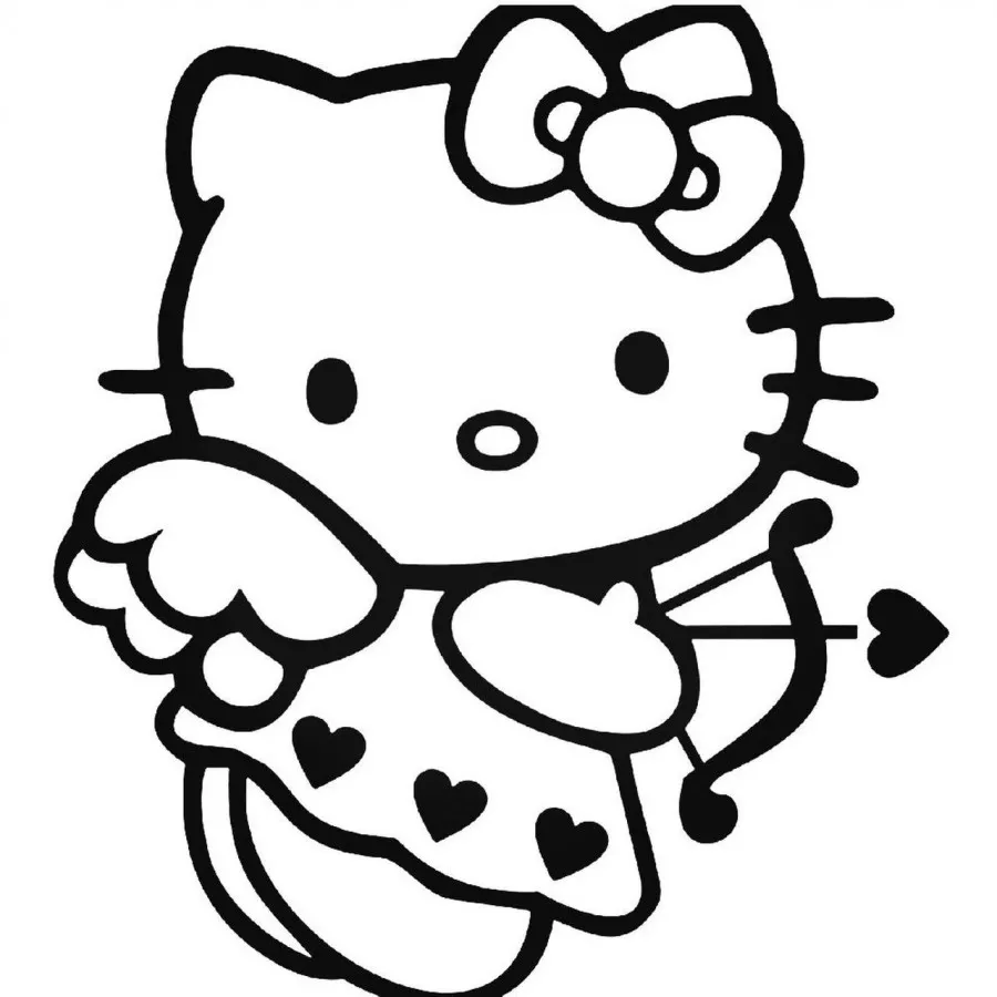 Tranh tô màu hello kitty