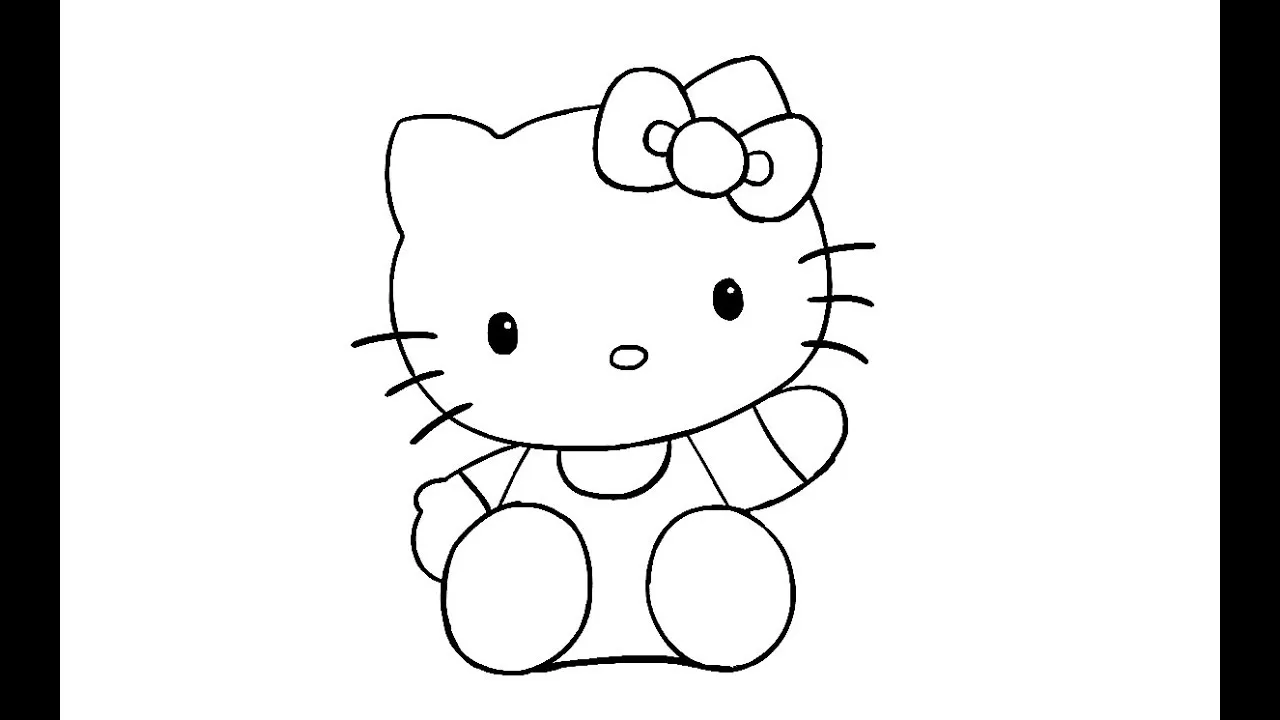 Tranh tô màu hello kitty