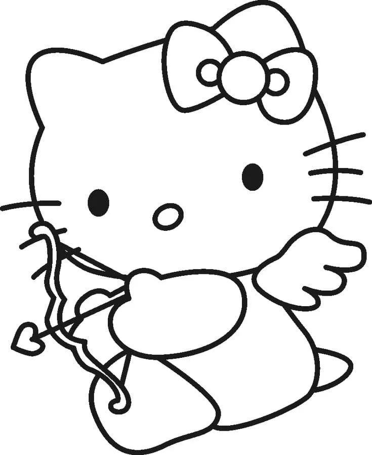 Tranh tô màu hello kitty