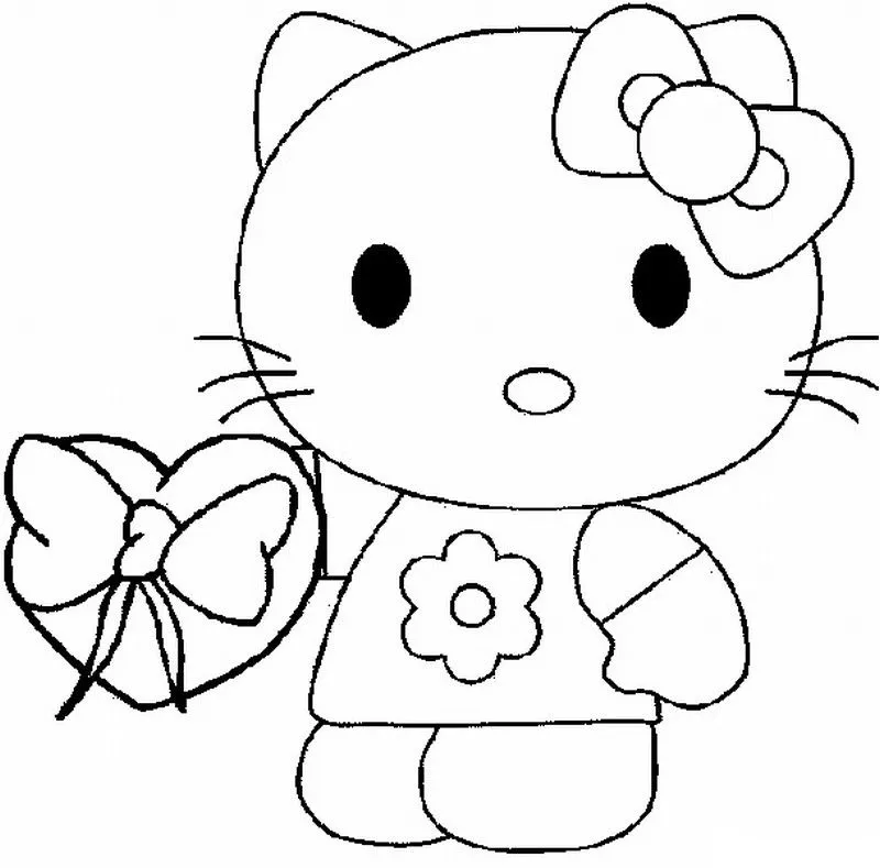 Tranh tô màu hello kitty