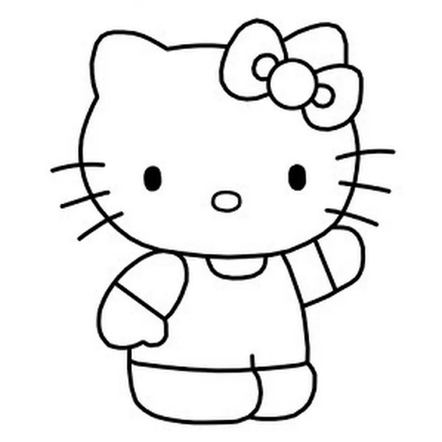 Tranh tô màu hello kitty