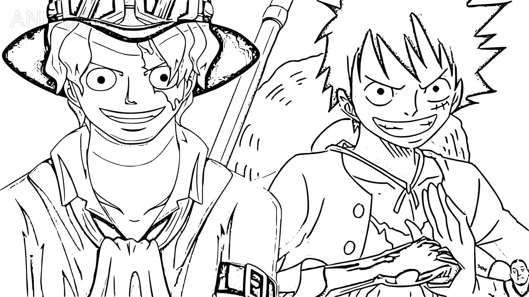 Tranh tô màu one piece siêu ngầu và đẹp cho bé